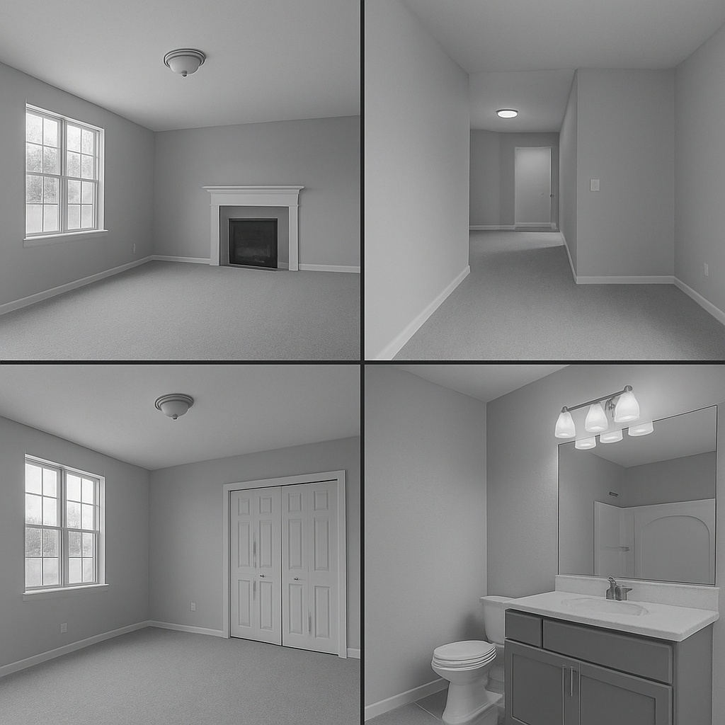 Dull content example - gray, lifeless real estate photos